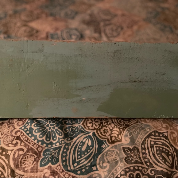 Antiqued Refinished Shelf with Hooks - Picture 10 of 11